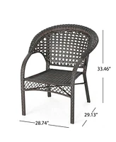 Stackable Wicker Outdoor Club Chairs - All Weather & Comfy