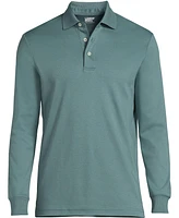 Lands' End Big & Tall Long Sleeve Cotton Supima Polo Shirt