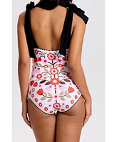 Jessie Zhao New York Women's Floral Symphony Embroidered Swimsuit
