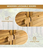 Waterproof Outdoor Storage Cabinet with Lock, Shelves, and Vertical Design