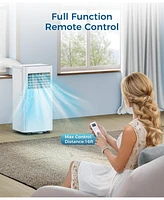 Cowsar 8000 Btu Portable Ac, 3-in-1, Sleep Mode, Rc, 24H Timer, Window Kits, Cools 350sq.ft