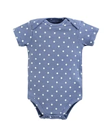 Touched by Nature Baby Girls Cotton Bodysuits, Bubblegum Floral, Preemie