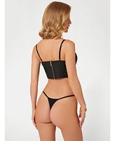 Guess Women's Tania Faux-Leather Padded Bustier