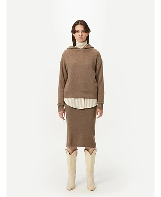 Gobi Cashmere Women's Organic Color Ladies' Cashmere Hoodie