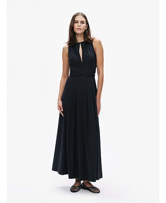 Nocturne Women's Maxi Dress with Belt Ties