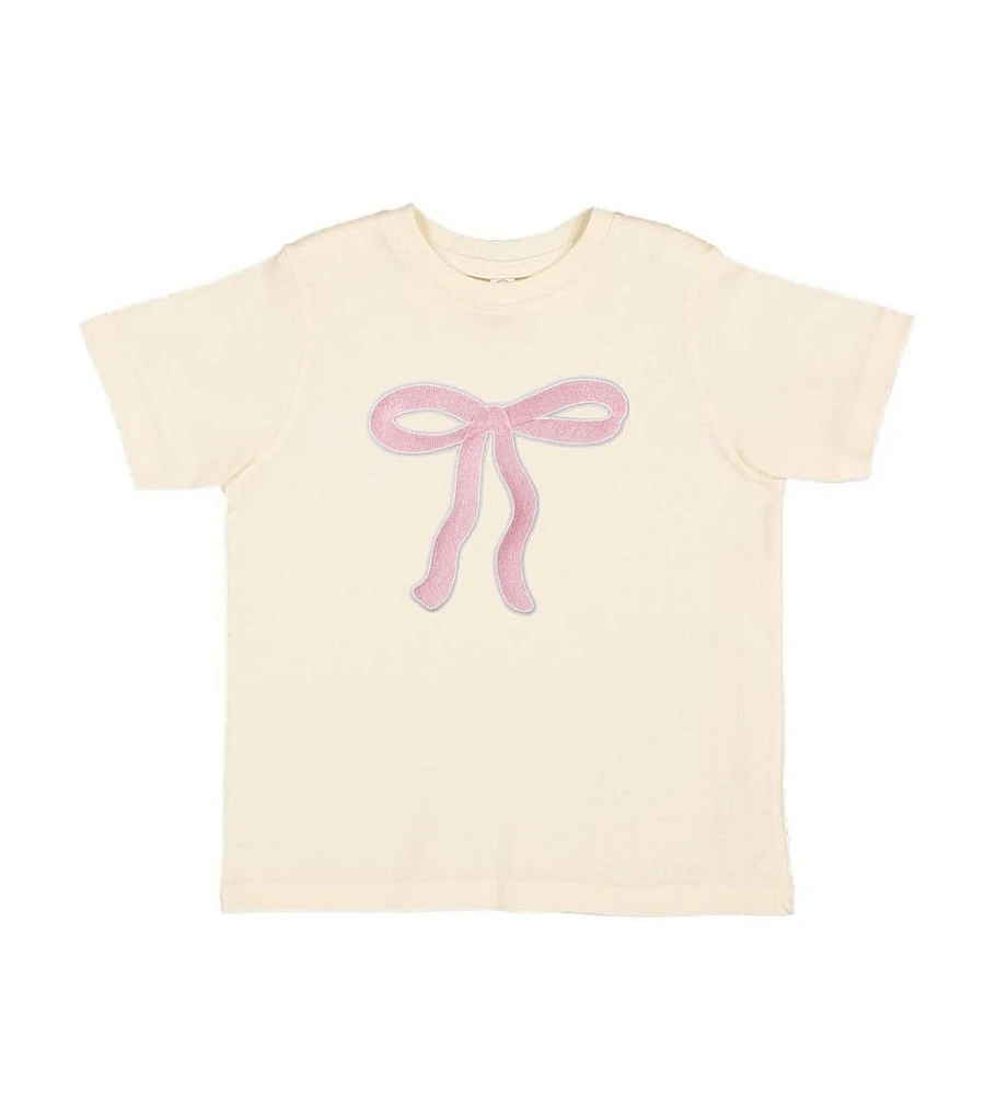 Sweet Wink Toddler Girls Coquette Bow Patch Short Sleeve T-Shirt