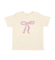 Sweet Wink Toddler Girls Coquette Bow Patch Short Sleeve T-Shirt