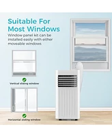 Cowsar 8,000 Btu Portable Ac, 4-in-1, Cools 350sq.ft, Remote, Led Display, 24H Timer, Install Kits