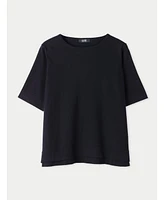 Gobi Cashmere Women's Box-Cut Cotton Silk Blend T-Shirt