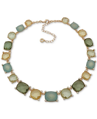 Anne Klein Gold-Tone Multistone Mixed Cut Collar Necklace, 16" + 3" extender