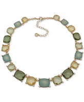 Anne Klein Gold-Tone Multistone Mixed Cut Collar Necklace, 16" + 3" extender
