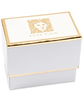 Anne Klein Gold-Tone Mixed Stone Flower Bangle Bracelet