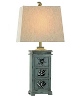 StyleCraft Home Collection 33" River Crest Coastal Hardback Fabric Table Lamp