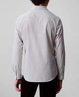 Calvin Klein Men's Stretch Striped Slim-Fit Dress Shirt