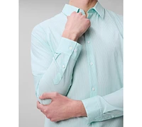 Calvin Klein Men's Stretch Striped Slim-Fit Dress Shirt