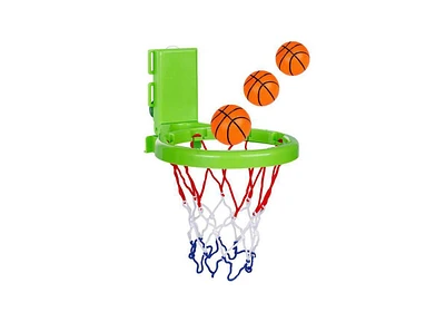 Sperric Toddler 2-in-1 Bathroom Basketball Hoop Playset with Suction Cups & Tying Straps – Mini Basketball Hoop for Bathtub & Door, Interactive
