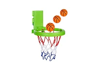 Sperric Toddler 2-in-1 Bathroom Basketball Hoop Playset with Suction Cups & Tying Straps – Mini Basketball Hoop for Bathtub & Door, Interactive