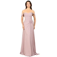 Lara Women's Off Shoulder Chiffon Dress