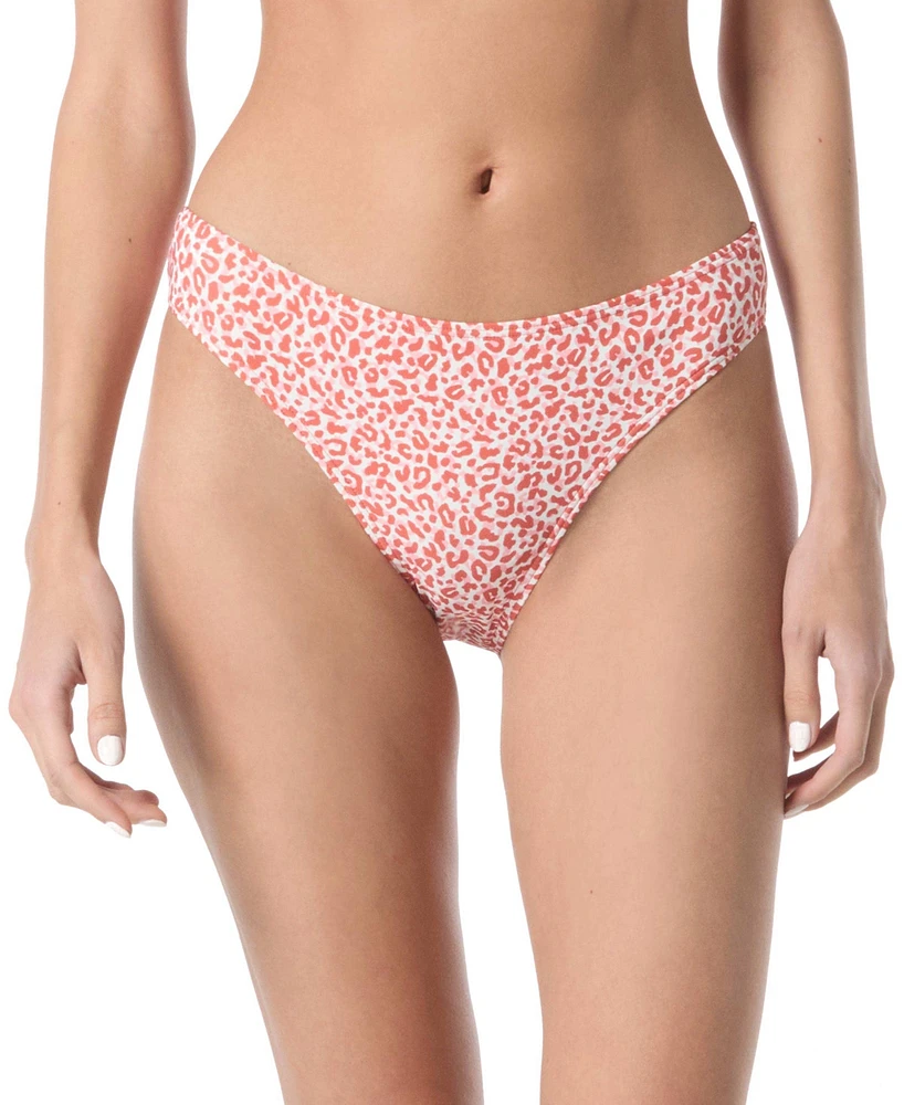 Vince Camuto Women's Leopard-Print High-Cut Bikini Bottoms