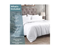 Superior Egyptian Cotton 300 Thread Count Solid Duvet Cover Set