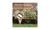 Multi-Functional Wooden Garden Trellis with Planter Box