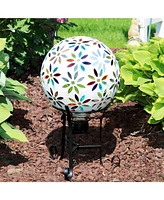 Black Steel Gazing Ball Stand Outdoor for 10-Inch or 12-Inch Garden Gazing Globes - 9-Inch H - Traditional
