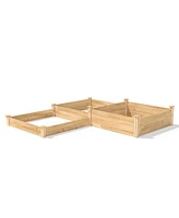 4 ft x ft Cedar Wood Tier Raised Garden Bed