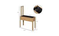 Wooden Planter Shelf with Box for Indoor and Outdoor Use