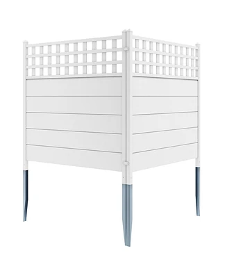 Air Conditioner Fence Panels with Metal Ground Stakes