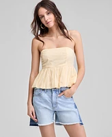 And Now This Women's Cotton Embroidered Strapless Top, Exclusively at Macy's