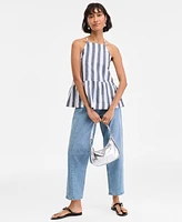 On 34th Women's Apron-Neck Sleeveless Peplum Top, Exclusively at Macy's