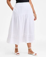 On 34th Trendy Plus Tiered Midi Skirt, Exclusively at Macy's