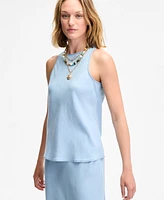 On 34th Women's Chambray Sleeveless Top, Exclusively at Macy's