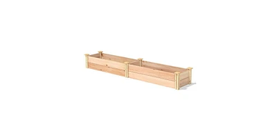 FarmHome Narrow Cedar Wood Raised Garden Bed