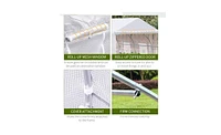 Outdoor Walk-In Tunnel Greenhouse Durable Gardening Shelter for Plants, Vegetables, and Flowers