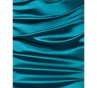 Blondie Nites Juniors' Sweetheart Corset Side-Slit Gown