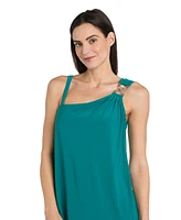 R & M Richards Women's Asymmetric Hardware-Trim Jumpsuit