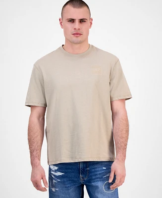 Guess Men's Relaxed Fit Short Sleeve Chest Patch Crewneck T-Shirt