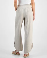 Jm Collection Women's Cotton Tulip-Hem Gauze Pants, Exclusively at Macy's
