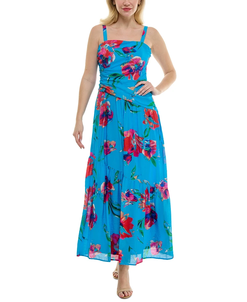 Taylor Women's Asymmetrical Drop-Waist Maxi Dress