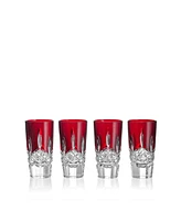 Waterford Lismore Red Shot Glass, Set of 4