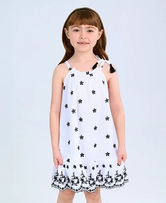 Rare Editions Toddler and Little Girls Eyelet Halter Dress