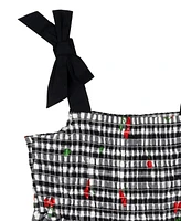 Rare Editions Toddler and Little Girls Cherry Gingham Dress
