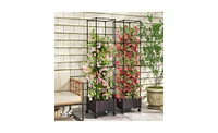 Garden Bed with Trellis for Vertical Planting and Stylish Outdoor Garden Design