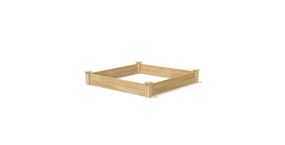 Cedar Wood Raised Garden Bed For Garden Decor