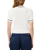 Lacoste Usa Women's Cotton Contrast-Trim Logo Tee