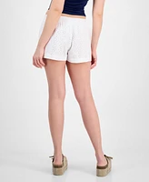 Planet Heart Juniors' Cotton Eyelet Boxer Shorts