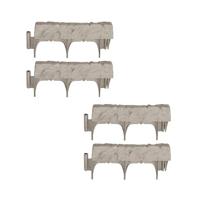 Suncast 10 Piece Landscape Design Border Decorative Rock Stone Edging ( Pack