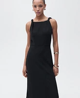 Mango Women's Long Asymmetric Dress