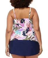 Raisins Curve Trendy Plus Size Aries Tankini Top Bravo Swim Skirt